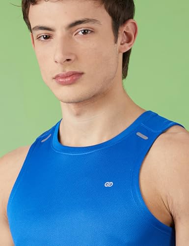 Image of Amazon Brand - Symbol Men's Polyester Color Block Active Regular Fit Sports | Round Neck | Sleeveless T-Shirt