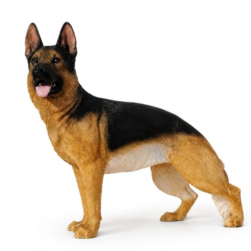 Comfy Hour Doggyland Collection, Miniature Dog Collectibles Standing German Shepherd Wolf Figurine, Realistic Lifelike Animal Statue Home Decoration, 7.09" L x 2.8" W x 6.3" H, Polyresin