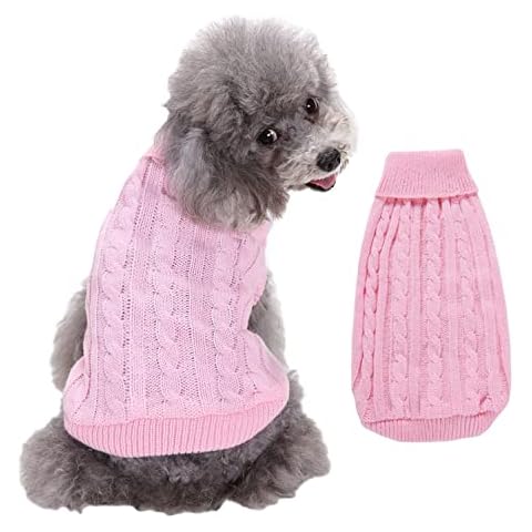 FEimaX Pet Sweater Dog Cat Warm Coat Winter Clothes for Puppy Kitten Chihuahua Comfortable Soft Jumper Knitwear for Small Medium Dogs Cats Cover