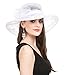 Saferin Women's Kentucky Derby Party Church Wedding Floral Organza Hat White