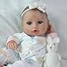 SCOM First Baby Doll Girl - 16 inch Realistic Soft Doll with Accessories, Silicone Real Lifelike Baby with Cloth Body & Vinyl for Kids 3 4 5 6 + Year Old Gifts