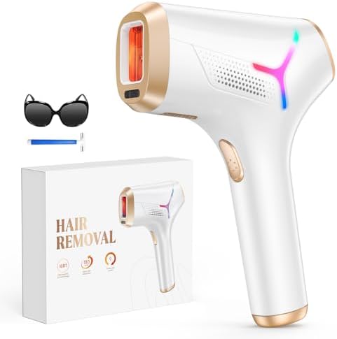 LYSMOSKI Laser Hair Removal for Women and Men, at-Home IPL Hair Removal Device with 5.2 cm² Treatment Window, Nearly Painless, Visible Results in 2 Weeks, Full Body Treatment in 8 Minutes