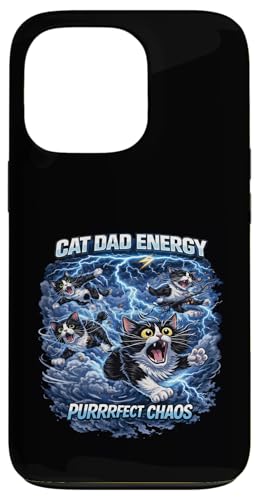Cat Dad Energy Quote, Cat Dads Cat Humor Fathers Felines �X�}�z�P�[�X iPhone 13 Pro �p
