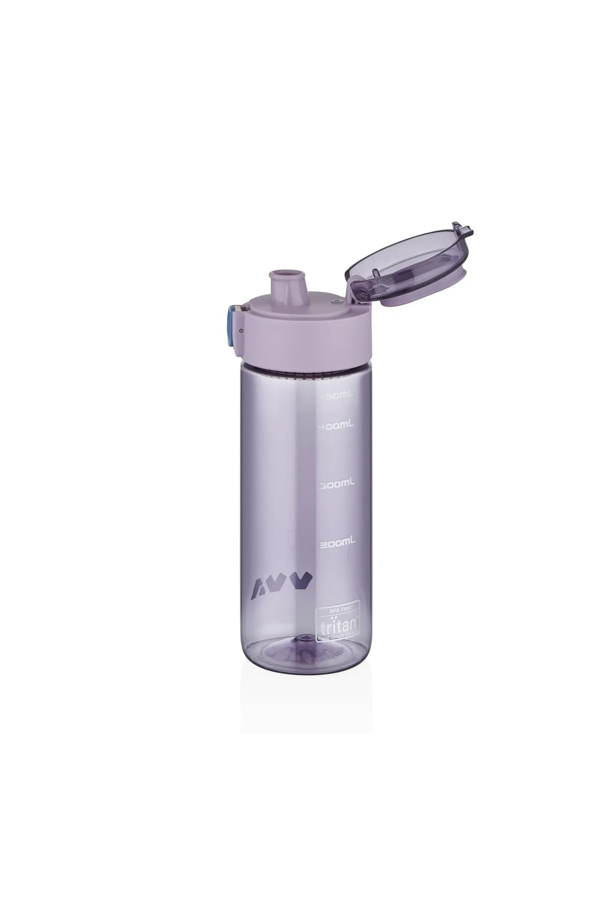 TKK 450ml Taşıma Kulplu Kilitlenebilir Kapak Ölçü Skalalı Rahat İçim Tritan Spor Matara (Siyah)