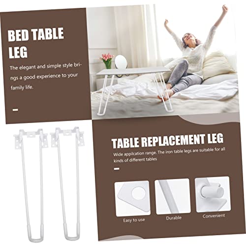 Pieds métalliques pliables x4 pour table d'appoint et bureau robuste - 6