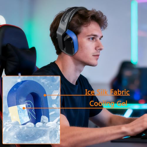 Image of SOULWIT Cooling Gel Earpads Replacement for Logitech G733 /G535 /G335 Lightspeed Wireless Gaming Headset, Ear Pads Cushions with Comfort Noise Isolation Foam - Blue