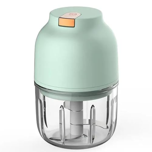 【Potente ed efficiente】 Dotato di tre lame ultra affilate in acciaio inossidabile 420 per tritare senza sforzo spezie, carne, verdure e altro ancora. È dotato di ricarica USB, che offre fino a 50 utilizzi per carica completa, ideale per viaggi e campeggio.
