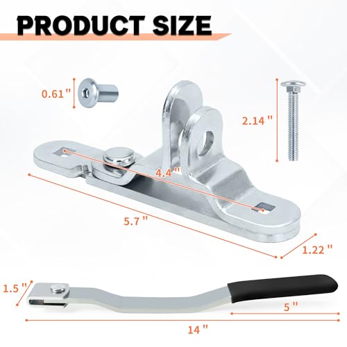 LONFFERY Cargo Trailer Cambar Cam Bar Lock, Trailer Door Latch for Folding Ramp Door by Lonffery - Image 7
