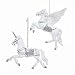 Kurt Adler Pegasus and Unicorn Christmas Ornaments 2 Assorted