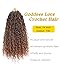 Goddess Locs Crochet Hair 14 Inch 7 Packs Curly Faux Locs Crochet Hair for Black Women Pre Looped Crochet Locs Boho Style Crochet Braids with Curly Ends (Black to Light Auburn)