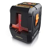 Da der Kreuzlinienlaser selbstnivellierend ist, müssen Sie keine manuelle Einstellung vornehmen. Das Gerät zuerst sauber ausrichten, am besten auf einem Stativ. Die Selbstnivellierung übernimmt dann die Feineinstellung im Bereich von -4 bis +4 Grad Abweichung von der Horizontalen & Vertikalen. Auch ein manueller Modus (ohne automatische Nivellierung) ist wählbar. Laserfarbe: rot.