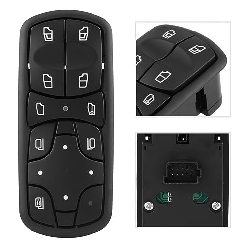 Interrupteur de commande de lève-vitre robuste et noir pour Actros MPII