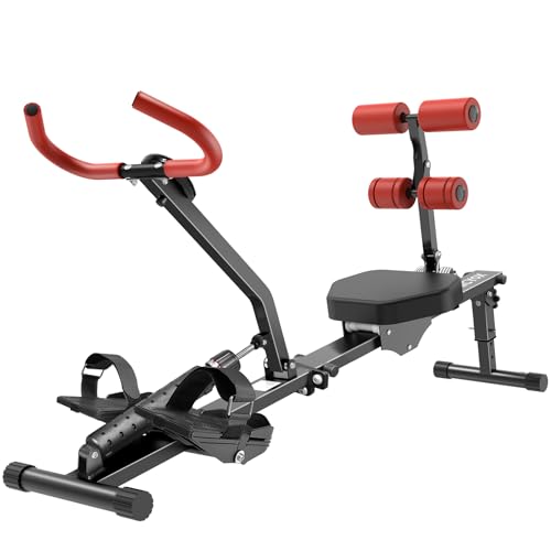 Micyox Rudergerät für zuhause, Hydraulisches Fitness-Rudergerät mit 12 Widerstandsstufen,...
