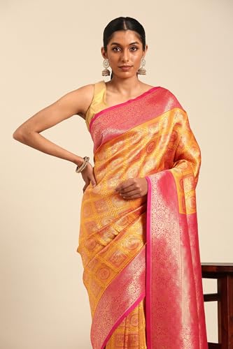 Image of MOHEY Women's Art Silk Printed Saree