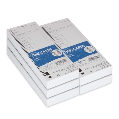 Pyramid Time Systems 44100-10PK5 500 Count Genuine Time Cards