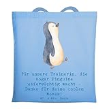 Mr. & Mrs. Panda Tragetasche Eiskunstlauf Trainerin - Geschenk, besondere Anlässe, Beutel, inspirierende Trainingsstunden, Eisbahn, Jubiläum,
