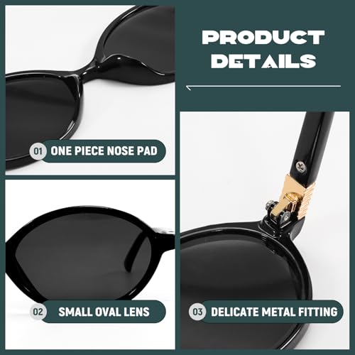 Image of boten Retro Oval Sunglasses for Women Men Small 90s Sun Glasses