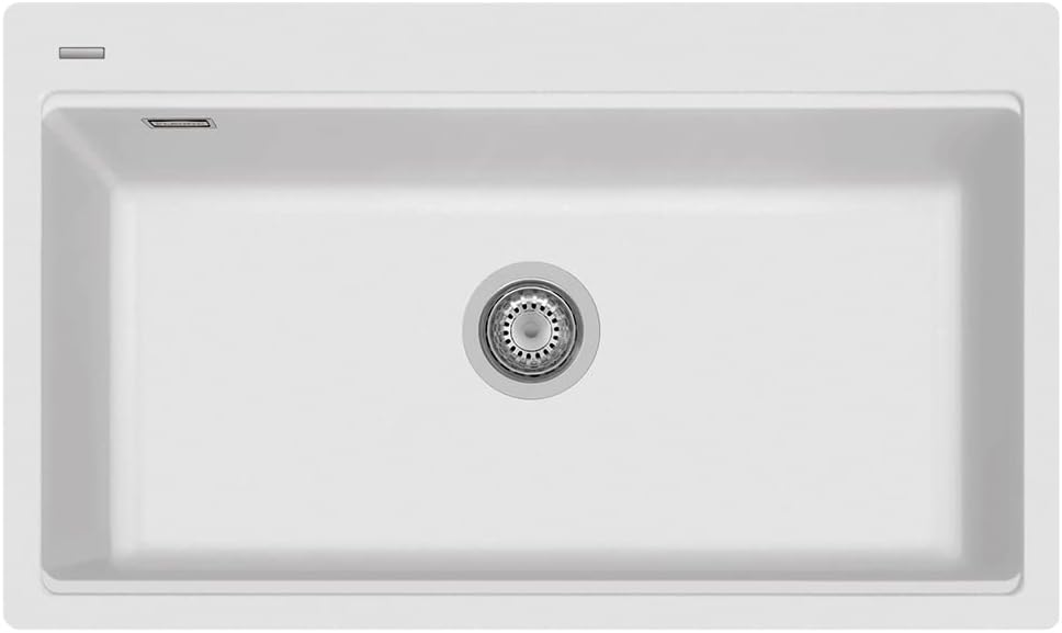 PLADOS LX8610 Quartz Kitchen Sink Single Sink - Milk White