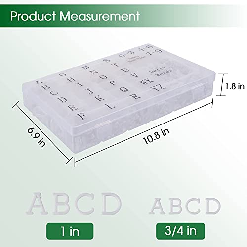 Letter Board Letters, 674 Pre-Cut Characters Letter Organizer Box (3/4 And 1 Inch) With Sorting Tray, White #TOP2