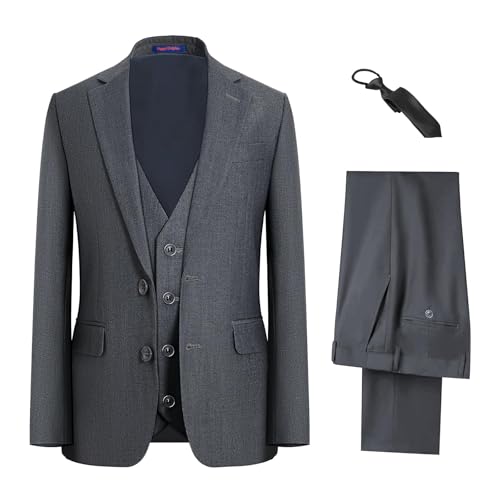 Happy Dolphin Boys Suit Set Modern Fit Kids Suits Adjustable Waist Boys Wedding Outfit for Boy Communion Suits for Boys