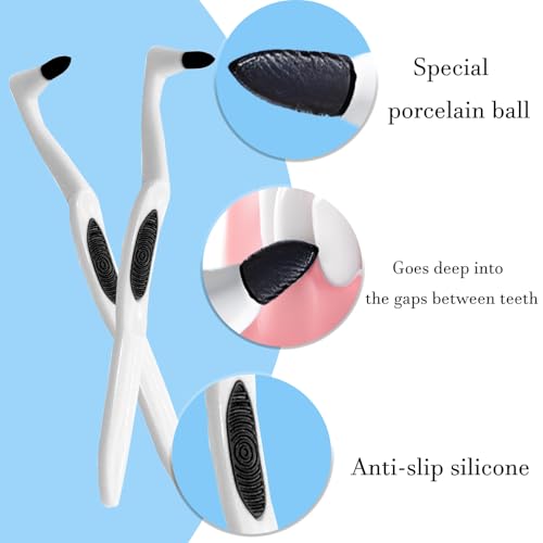 Image of 3Pcs Teeth Stain Remover,Tooth Stain Eraser,Tartar Eraser Polisher,Dental Plaque Tool,Eraser for Coffee Stain Teeth Whitening Cleaning Polishing Kit (white)