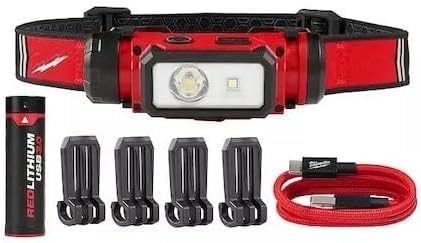 xokisde 2163-21 for Milwaukee Tool with Redlithium USB Hard Hat Headlamp (600 Lumens)