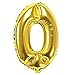 40 Inch Large Number Balloons Golden Number 0 Foil Balloons for Bridal Shower Decorations Birthday Anniversary Wedding BA00