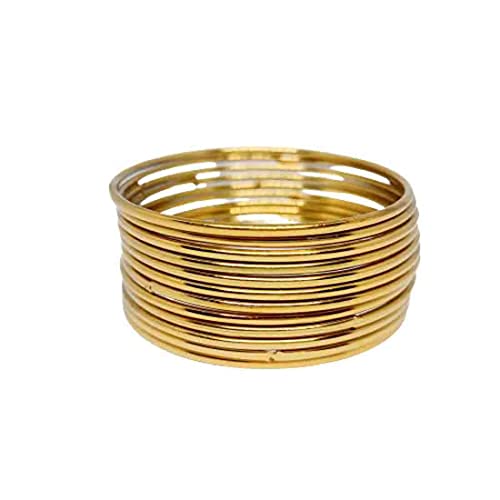 Image of GURJARI JEWELLERS Traditional Oxidised Gold Plated Plain Bangles (Party & Functions) for Women and Girls- (Set of 24 Bangles)