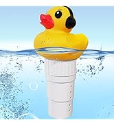 Chlordosierschwimmer, Schwimmender Chlorspender, Karikatur Ente Chemie Spender für Whirlpool, Chl...