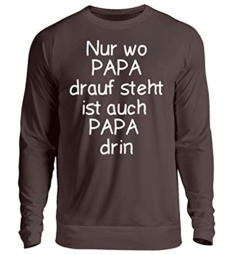 Pull Papa Drauf Steht marron L pour des moments de détente confortables au quotidien