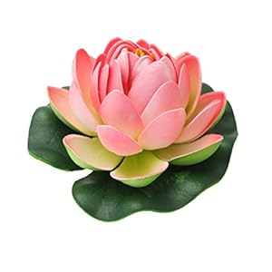 Mallofusa Aquarium Foam Floating Lotus Ornament Flower Fish Tank Decoration (Pink)