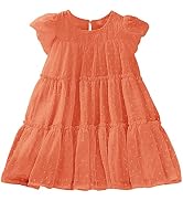 AGQT Toddler Girls Ruffle Dress Sleeveless Flower Girls Swiss Dots Flowy Pleated Party Dress Size...