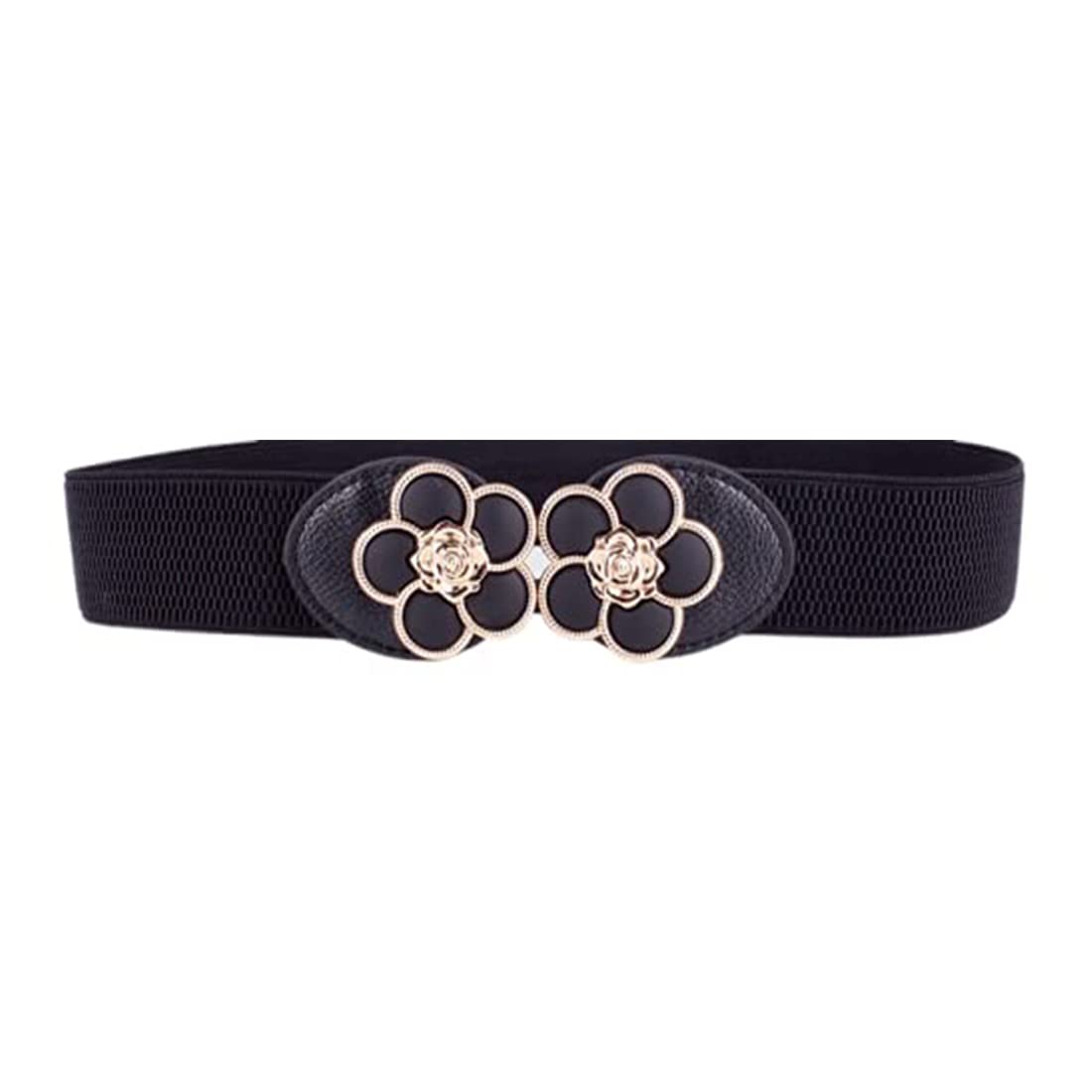 style98 Black Elastic Fabric Waist Belt for Women Dresses Butterfly Design Stretchy Wide Ladies Belt for Saree Girls Jeans-picture-10