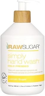 Raw Sugar, Simply Hand Wash Soap, Scent: LEMON SUGAR (Crafted with a unique blend of moisturizing oil and fruit extracts) 16.9oz - PUMP