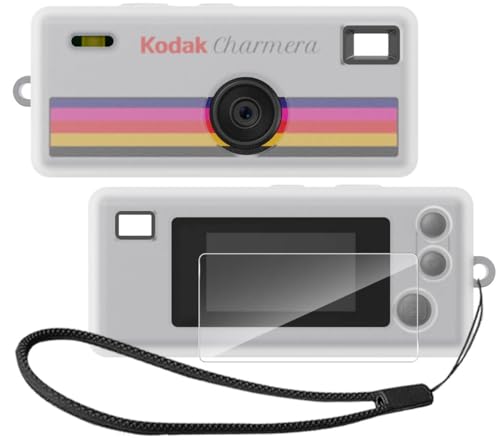 �y1+1���Z�b�g�zFor KODAK CHARMERA �Ή� �P�[�X+�ی�t�B���� 1�� [HVUYAL] ������ �����ɂ��� �_�炩�ȃV���J�Q���̃X�|�[�c�N�[���ȃf�U�C�� �Ռ� �z�� �P�[�X�J�o�[ �����h�~�ی�(���N���A)