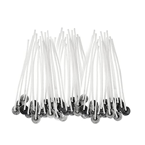 Kerzendocht ,600 PCS 26mm Lang 1.6mm Dicke Baumwolle Runddocht Teelichtdochte mit Fuß Zum Herstellen von Kerzen, DIY-Kerzen Cover