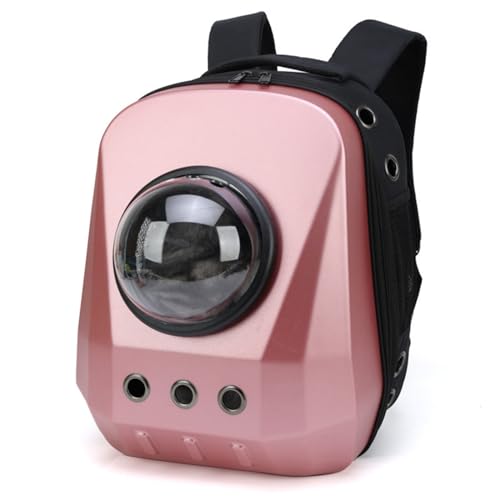 NYHGOXM ペットキャリーバッグ 大型 猫リュック 耐荷重8Kg キャリーバッグ 宇宙船 カプセル 広々空間 軽量 ペットバッグ 小型犬用 バッグ 猫犬兼用バックパック ペットリュックサック (ピンク)