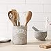 Mud Pie Concrete Utensils Crock, Gray (4584006)