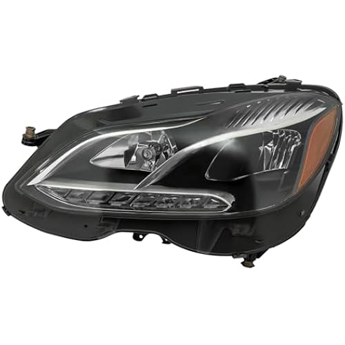 Compatibility With 2014-2016 M-Benz E-Class W212 LED Headlights, Passenger And Driver Side, Vehicle Light Assembly, Black Clear Shell,Perfectly Replace Original Vehicle (Left driver's side)