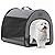Petsfit Dog Crate, Portable Dog Carrier with Fleece Mat, Ventilation Dog Transport Crate for Small Dogs and Cats