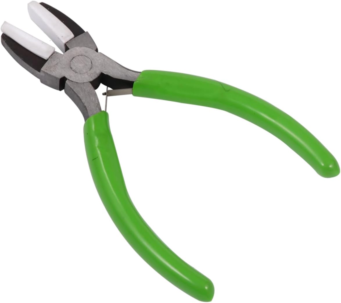 1set Manual Jewelry Pliers with Plastic Handle Tools for Crafting and Jewelry Making Green Pliers for Easy Decoration