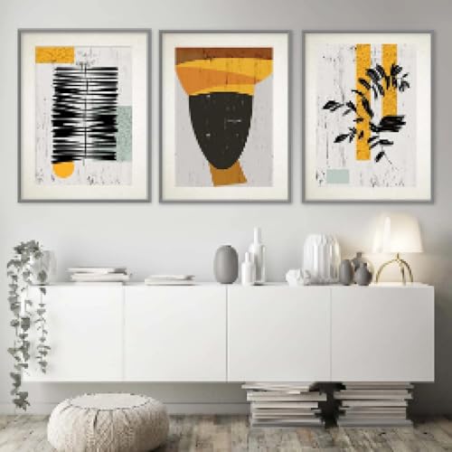 Figures ethniques africaines sur toile haut de gamme 60x90cm pour une décoration raffinée