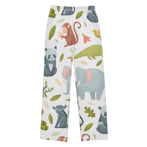 Tropical Animal Boys Pants Boys Athletic Pants Long Pant for Boywith Pockets Wide-Leg Size 6-14Y