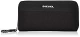 Diesel Men's URBHANITY 24 Zip Wallet, Black/Black