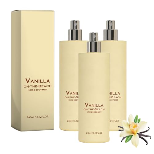 Spray corporal de vainilla bruma ligera 2 en 1 para cabello y cuerpo frescor diario en la playa 1