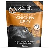Emmy's Best EBPP Chicken Jerky Dog Treats Made in USA - 100% Natural Jerky Treats Made with Real Chicken for Medium Dogs, Large and Small Dogs - 4oz Bag