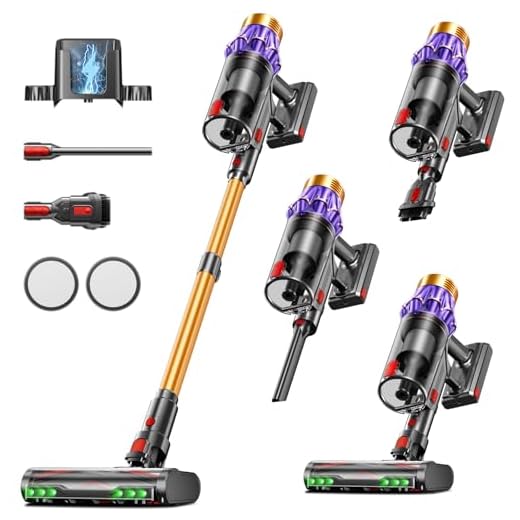 Cordless Vacuum Cleaner, 650W/55KPA/70 Mins Vacuum Cleaners for Home with Self-Standing, Anti-Tangle Vacuum Cordless, Smart Display and 1.8L Cup Cordless Stick Vacuum Cleaner for Pet Hair/Carpets