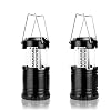LED Camping Lantern, Pack of 2, Portable Handy Lantern, Camping Lamp, Foldable Camping Hanging Lamp, Suitable for Fishing, Adventures, Hiking, Emergencies, Outages, Waterproof