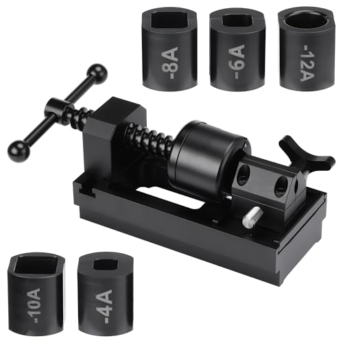 Fuel Line Fittings Installation Tool Set with 4AN 6AN 8AN 10AN 12AN Connector Auto Hose Pipe Fuel Line Installation/Removal Tool Kit AN Hose Fitting Connect/Disconnect Tools