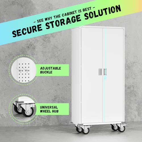 image for INTERGREAT Tall Storage Cabinet with Wheels, 72